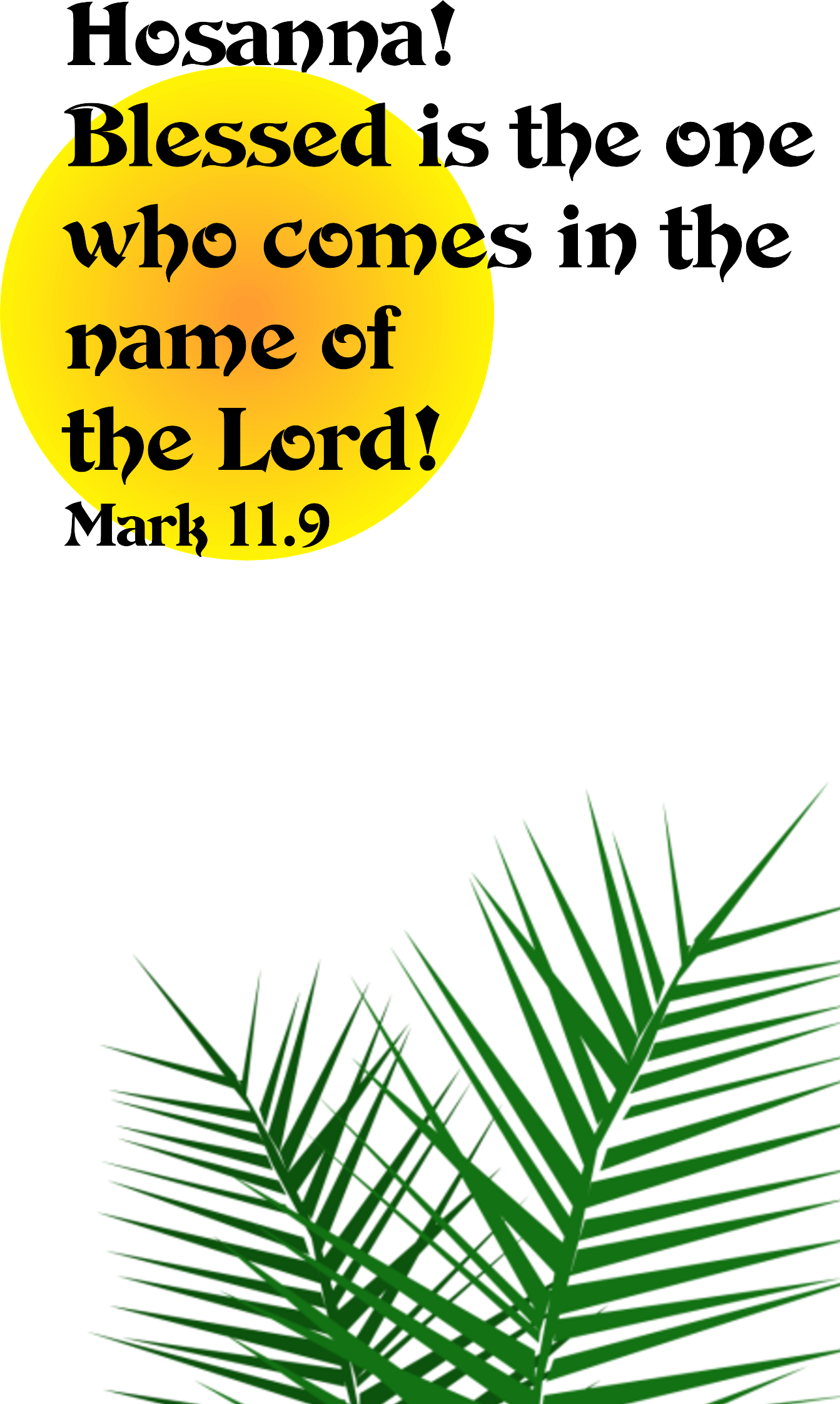 Year B Lent Palm/Passion Sunday