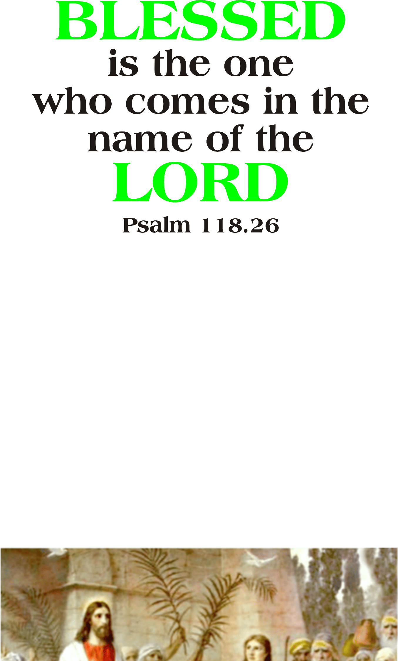 Year B Lent Palm/Passion Sunday