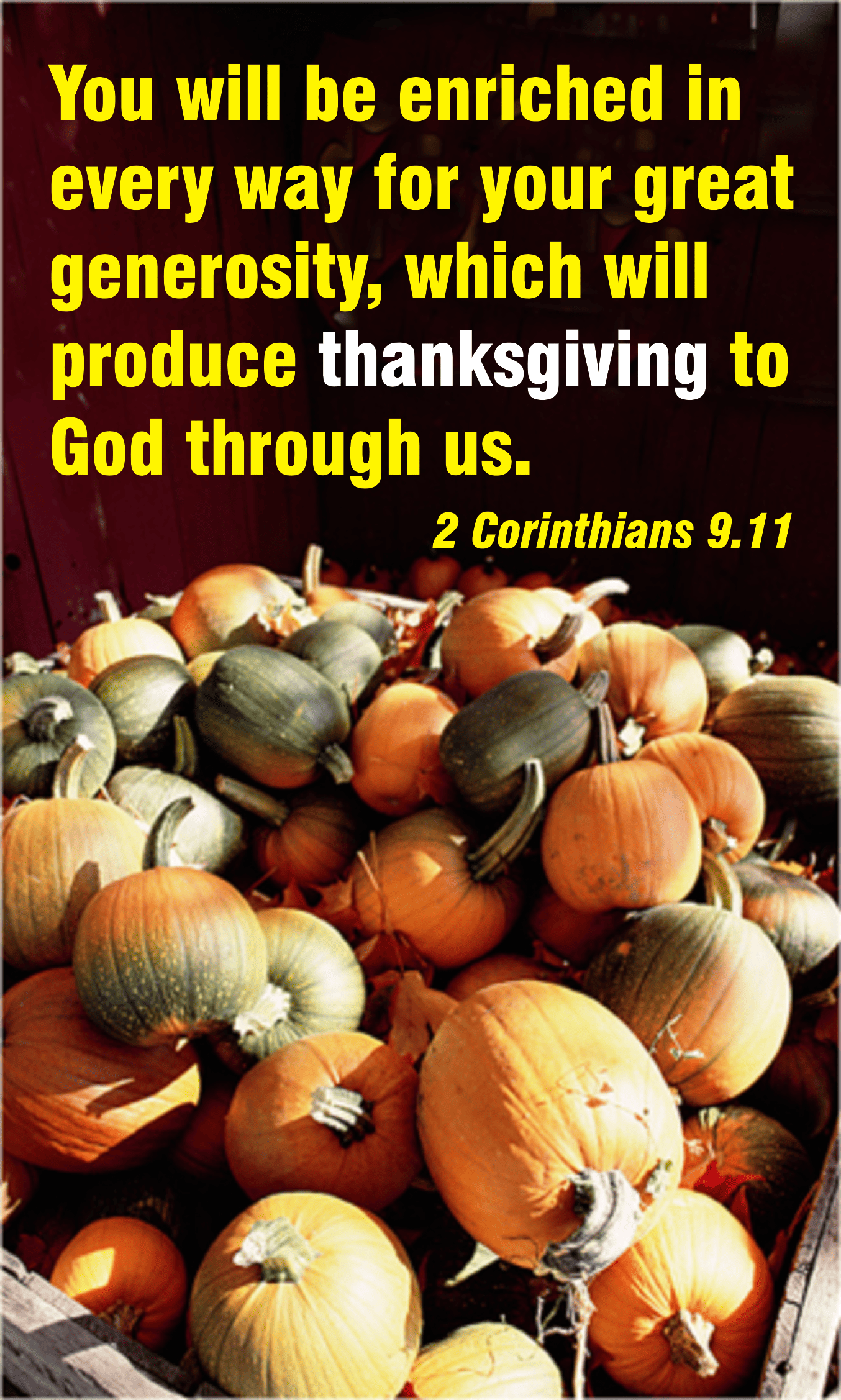 Year A After Pentecost Thanksgiving Day (USA)