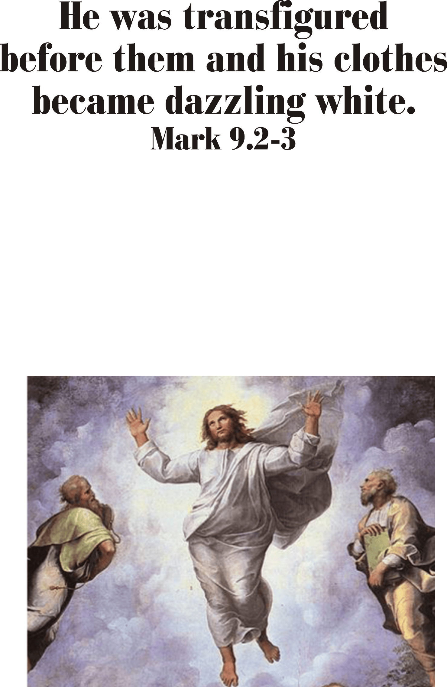 Year B Epiphany Transfiguration Sunday